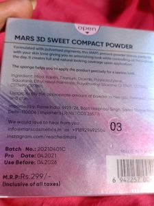 MARS 3D Sweet Oil Control Double Powder
