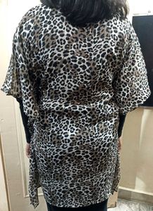 Animal Print Chiffon Kaftan For Women