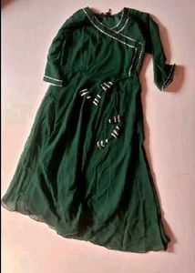 Beautiful Green Gown With Dupatta