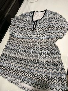 Printed Blue Top