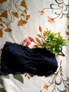 Navy Blue Lace Bandeau