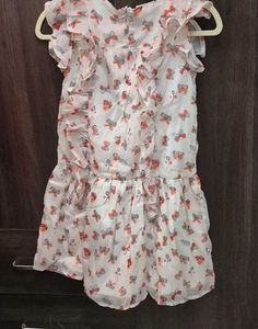 Adorable Girls' Printed Dress