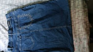 Denim Skirt with Threadwork Detailing M Size