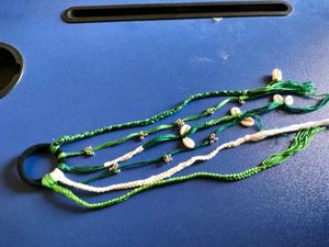 Navratri Boho Braided Hair Tie with Charms
