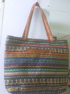 Ethnic Boho Multicolored Handbag + Coin key pouch