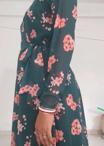 Floral Print Wrap Dress