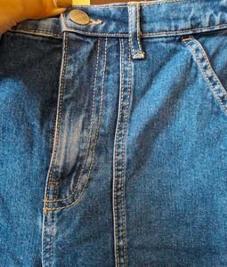 Blue Denim Cargo Pants