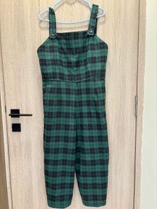 Plaid Overalls Jumpsuit