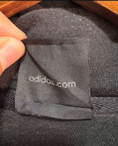 Adidas Black Big Logo Fleeced Hoodie