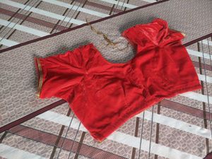 Red Velvet Blouse