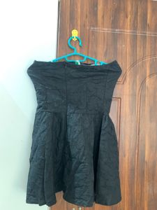 Black Stripless Tube  Mini Dress