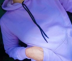 Lavender Oversized Hoodie For Girls