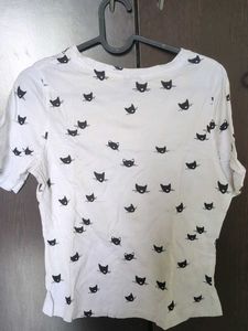Cute Cat Print Tee