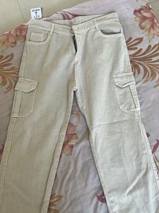 Cargo Jeans Beige Colour