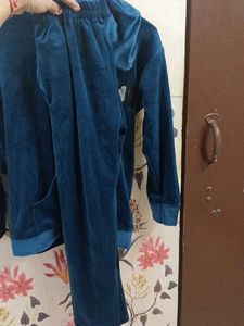 Blue Velvet Zip-Up Hoodie set xs and S 32" to 36"