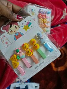 Baby Clips And Bands, Set Of 3 Packs