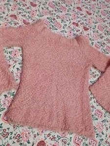 Pink Fuzzy winter Top