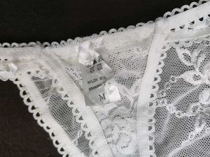 Lace Detail Thong Panty 🖤