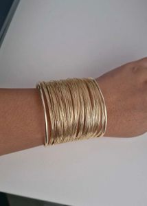 Gold Wire Cuff Bracelet