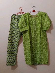 cotton kurti pant and net duppata