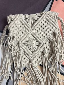 Tassle Crochet sling Bag