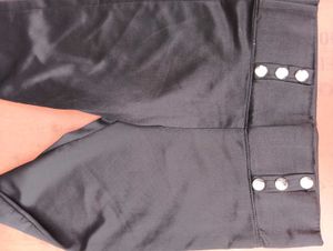 Black Leggings with Button Detail