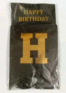 Paper Black Birthday Banner-pack Of 1