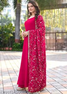 Elegant Pink Anarkali Suit Set