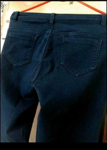 MAX Navy Blue Slim Fit Cotton Jeans