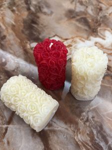 Pillar Rose Crave Scented Candles Pack Of 3.