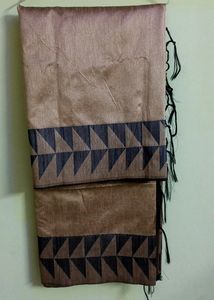 BEAUTIFUL BLUE BROWN MIX NUDE SHADE SAREE🤎