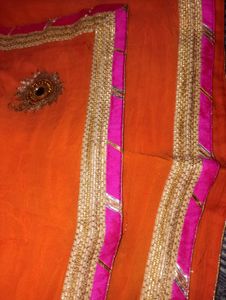 Elegant Orange Saree