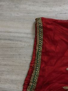 Red &amp; Gold Lehenga Skirt