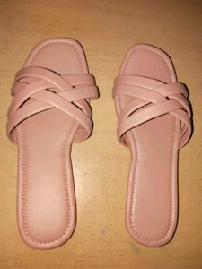 Pink Crisscross Sandals