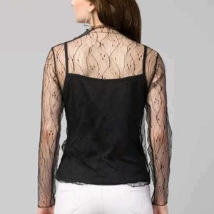 Black Mesh Top
