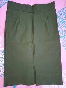 Olive Green Pencil Skirt