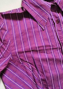 Purple Full Sleeves Shirt For Girl