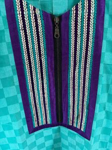 Checkered Blue Kurta