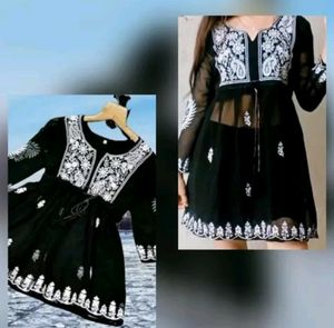 Chikankari Short Kurti