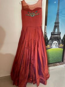 Rust Full Flair Gown