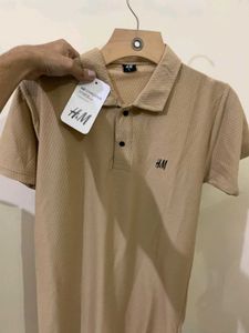 H&M Beige Polo Shirt