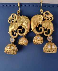Elephant Jhumka Earrings