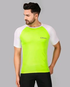 CORWOX Men&#39;s Active Neon Green Sports T-Shirt