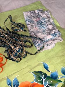 Handpainted Suit Cloth With Designer Laces