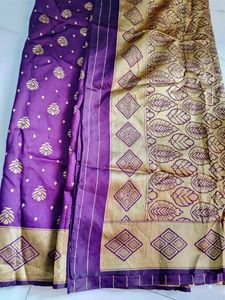Purple &amp; Gold Saree