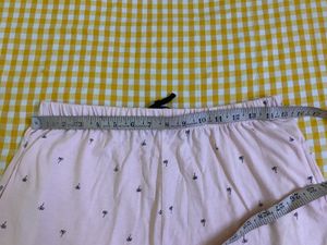 Home wear Baby Pink Palm Print Shorts Waist 28-32