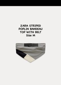 Zara Striped Bandeau Top size M