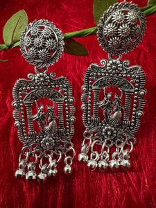 Oxidized Silver Earrings