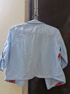 Striped Floral Shirt Size Xs