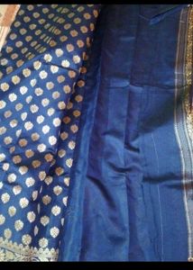 Blue Banarasi Silk Saree